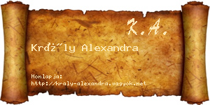 Krály Alexandra névjegykártya