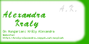 alexandra kraly business card