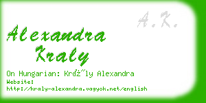 alexandra kraly business card